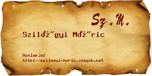 Szilágyi Móric névjegykártya