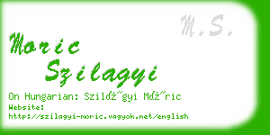 moric szilagyi business card